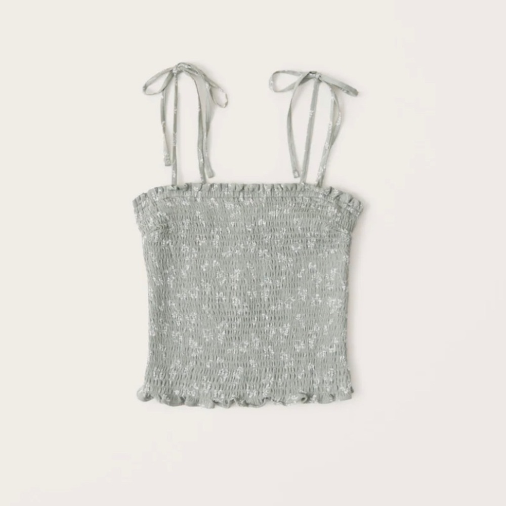 Abercrombie & Fitch tie strap smocked cami! NWOT!